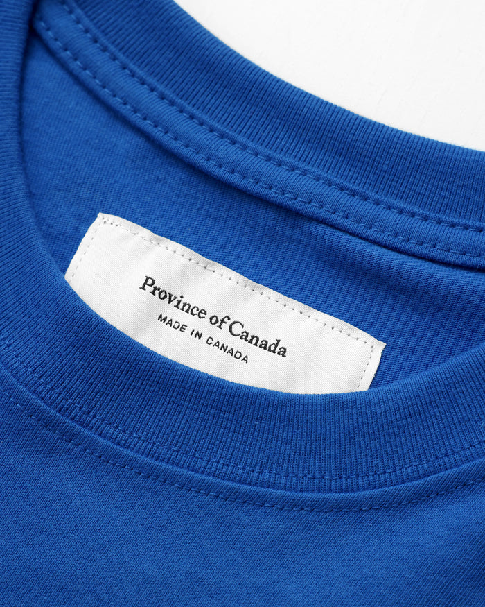 Made in Canada 100% Organic Cotton Monday Crop Top Royal Blue - Unisex - Province of Canada
