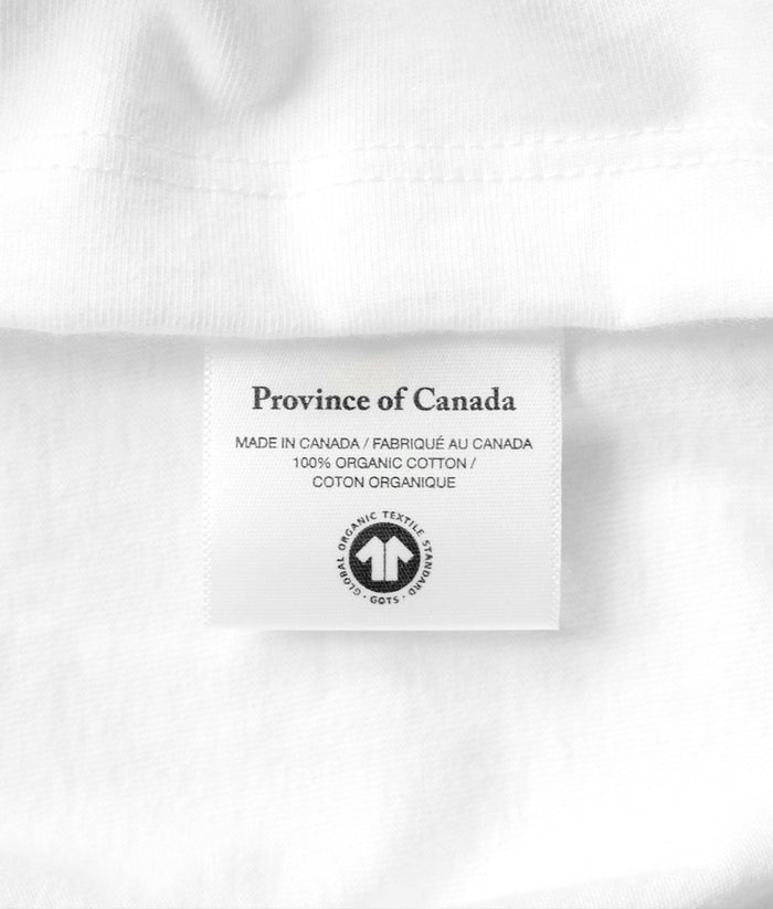 Monday Crop Top Tee White - Made in Canada - Province of Canada