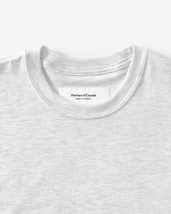 Made in Canada 100% Organic Cotton Monday Long Sleeve Crop Top Cloud - Province of Canada