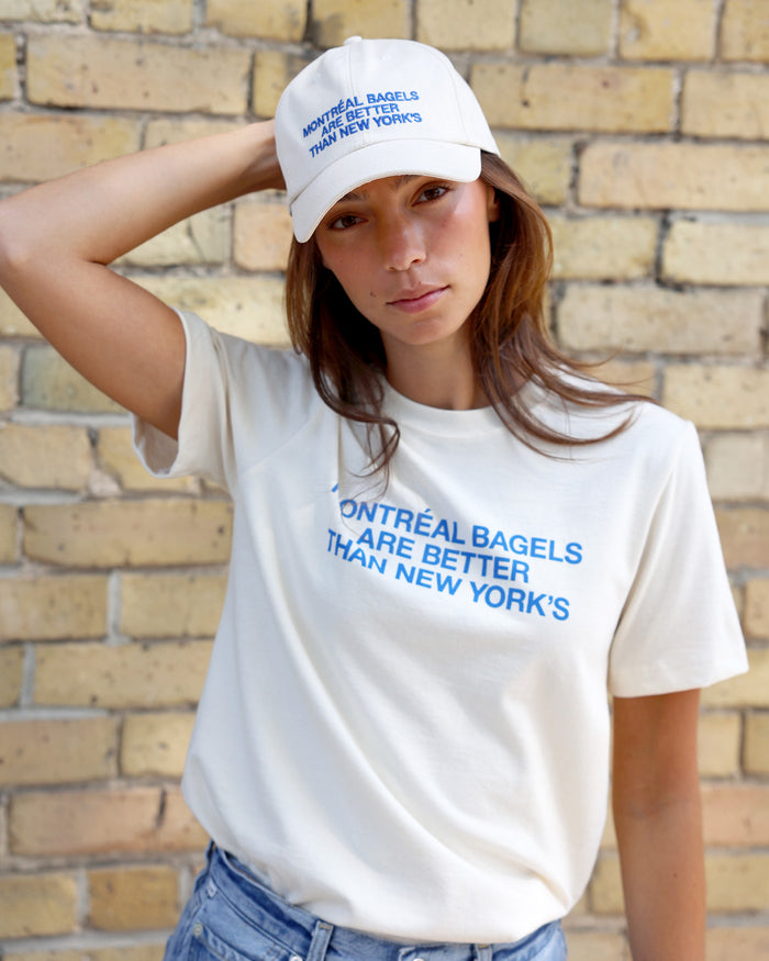 Made in Canada 100% Cotton Montreal Bagels Baseball Hat Natural Cream - Province of Canada