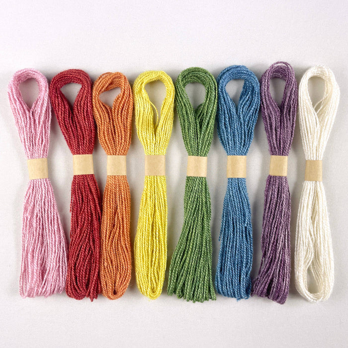 Naturally Dyed Silk Embroidery Floss - Rainbow Set