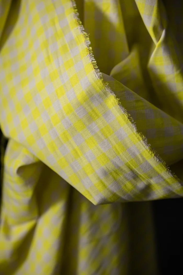 Neon Fizz Cotton/Linen Gingham