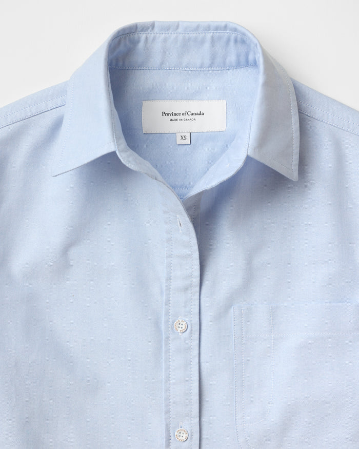 Made in Canada 100% Cotton Oxford Dress Blue - Province of Canada