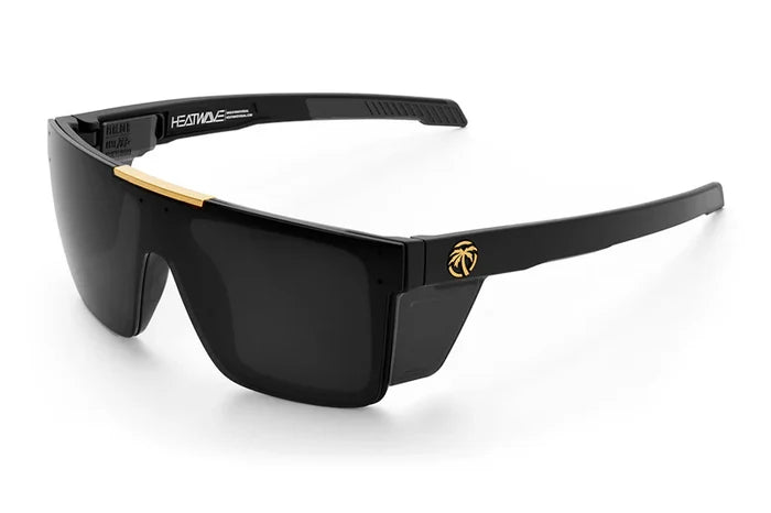 Heat Wave Visual Performance Quatro sunglasses in matte black with polarized black lens and side shields
