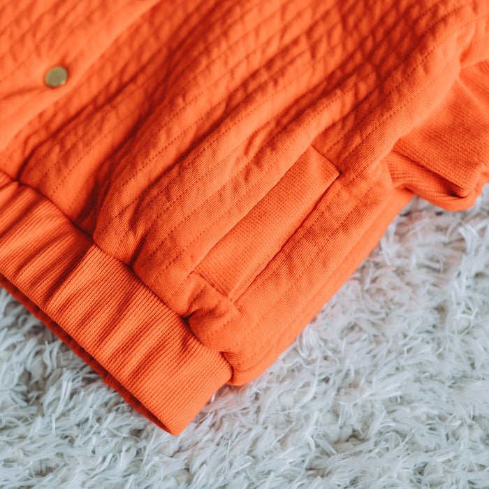 Quilted Knit, Flame Red