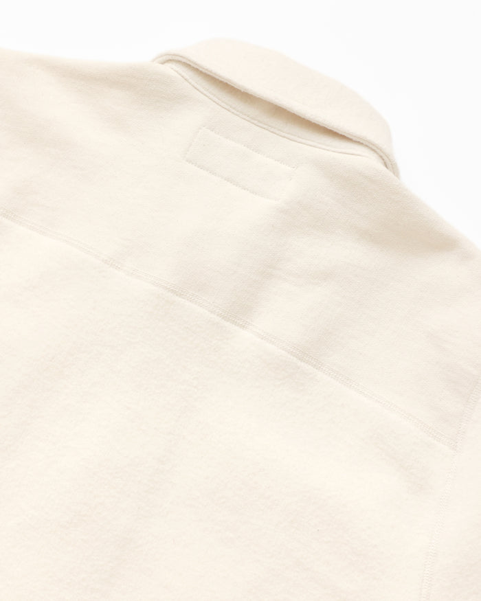 Made in Canada 100% Cotton Reverse Fleece Overshirt Light-Jacket Cream - Unisex - Province of Canada