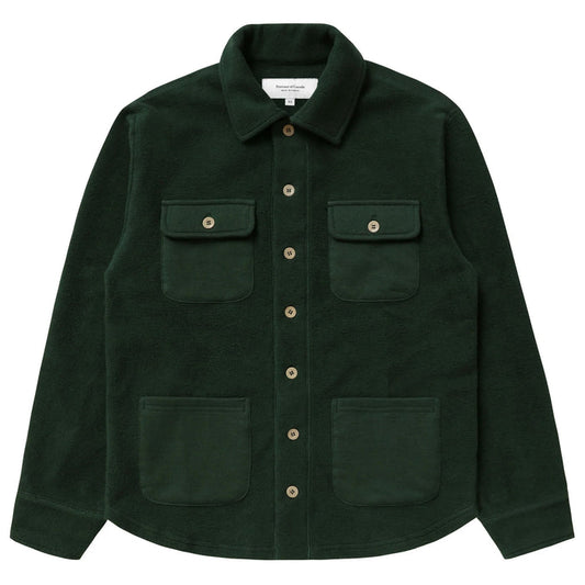 Made in Canada 100% Cotton Reverse Fleece Overshirt Light-Jacket Forest - Unisex - Province of Canada