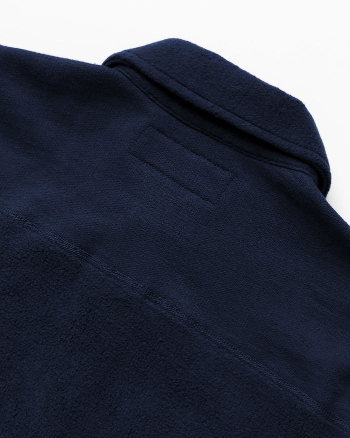 Made in Canada 100% Cotton Reverse Fleece Overshirt Light-Jacket Navy - Unisex - Province of Canada