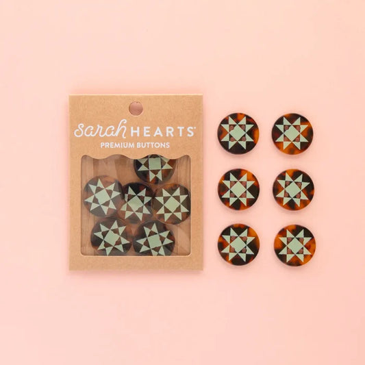 Sarah Hearts Premium Buttons