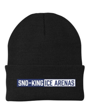 SKIS Black Knit Beanie