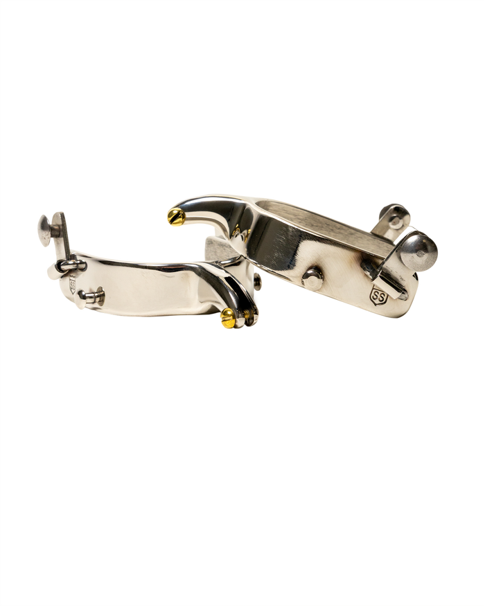 Slingin Shanks Stainless Saddle Bronc Spurs