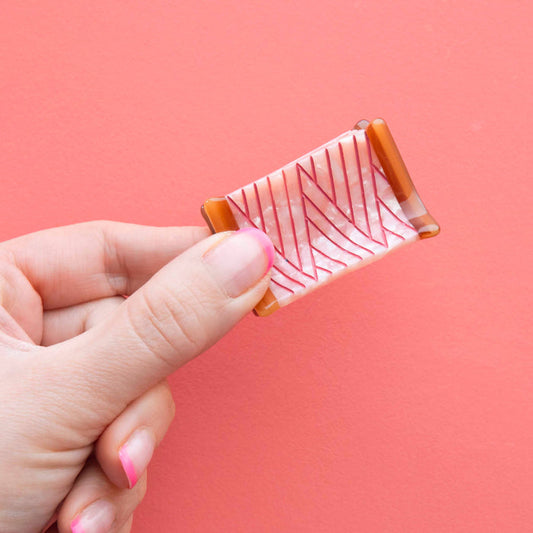 Thread Spool Mini Hair Claw Clip