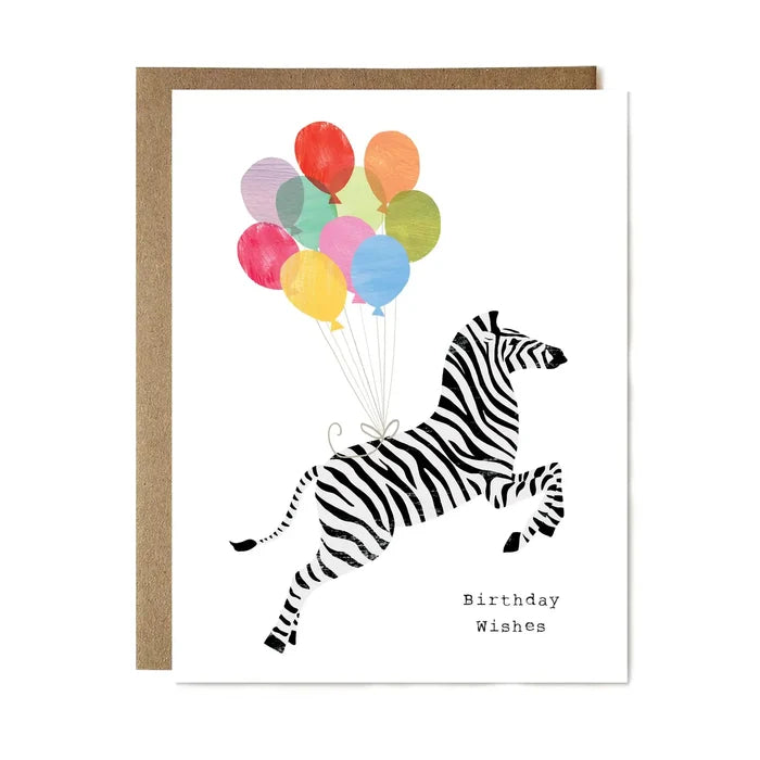Ula Bloom - Party Zebra Card