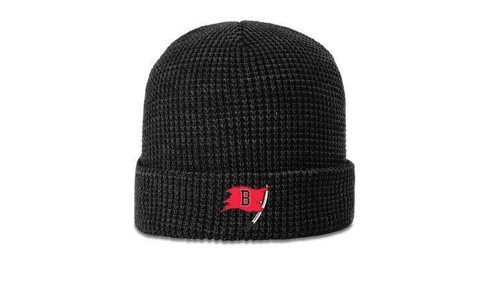 Waffle Knit Beanie with Cuff