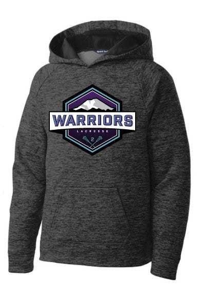 Warriors Lacrosse Grey/Black Performance Hoodie