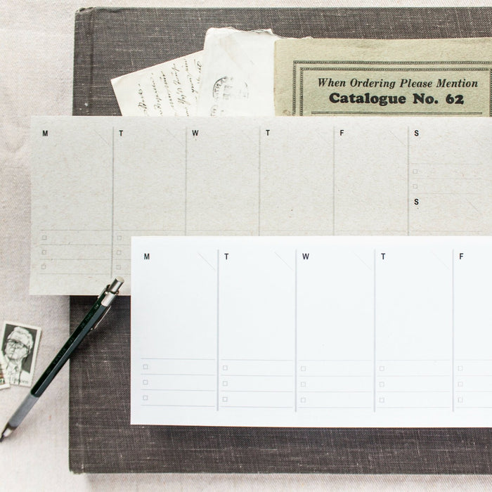 WEEKLY PLANNER NOTEPAD-GREY