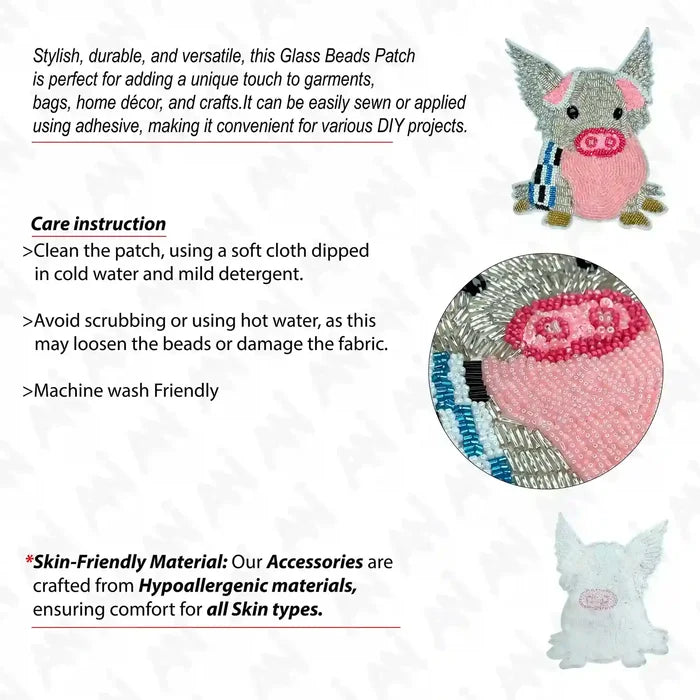 Whimsical Sew Pig Patch