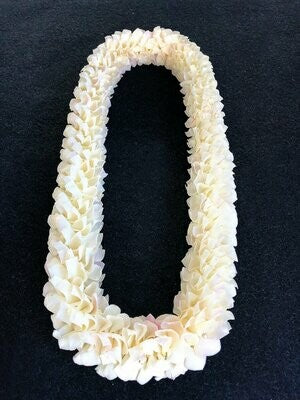 WHITE ORCHID SPIRAL LEI