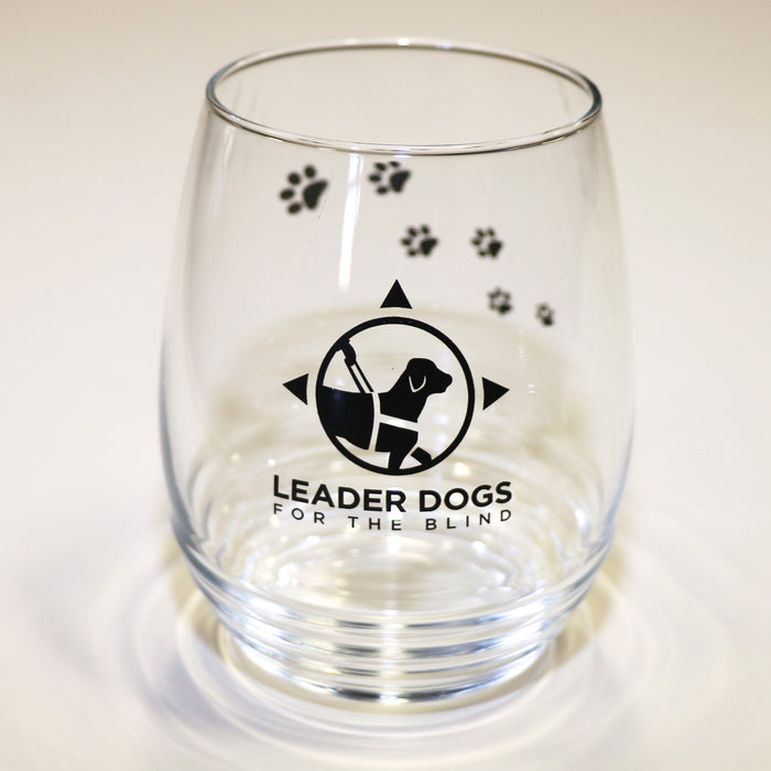 Wine Glass - Logo and Paw Prints